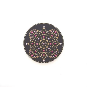 Mandala Indiana Preta - Artesanato e Personalizados