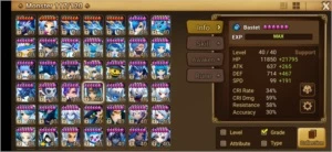 #424 Seara Zaiross Tiana Bastet Verad - Summoners War