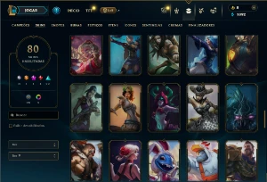 Prata 4 com 150 Champs e 80 Skins ( MID / JG / ADC ) - League of Legends LOL