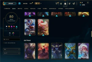 Prata 4 com 150 Champs e 80 Skins ( MID / JG / ADC ) - League of Legends LOL