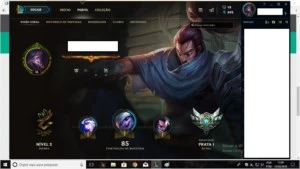 Conta Prata 2 borda de ouro barata - League of Legends LOL