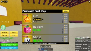 Conta focada em Blox fruits Dragon e kitsune permanente - Roblox