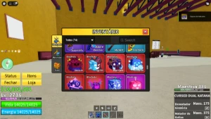 Conta focada em Blox fruits Dragon e kitsune permanente - Roblox