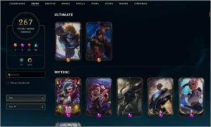 conta diamante 1 | 267 skins | nível 391 - League of Legends LOL