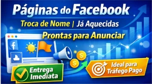 Páginas do Facebook-Troca de Nome| Já Aquecidas|Para ads - Redes Sociais