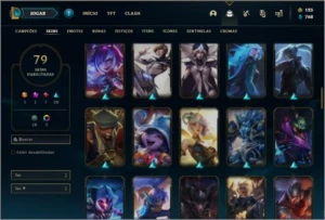 Conta bronze 2 com 88 champs e 79 skins - League of Legends LOL