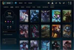 Conta bronze 2 com 88 champs e 79 skins - League of Legends LOL