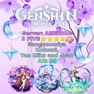 Genshin impact Account: AR: 39  Yae Miko, Kokomi, Jean