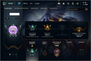 Conta platina 4 com 20 skins e 50 champs ( MAIN JG ) - League of Legends LOL