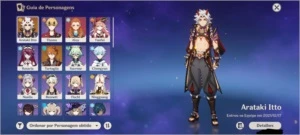 Conta Genshin Impact AR37 com Itto e Childe
