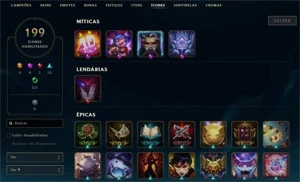 Conta de lol com 159 skins / Todos Campeões - League of Legends