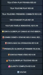 Bot De  5 Contas No Telegram E 7 Paineis para Revenda - Assinaturas e Premium