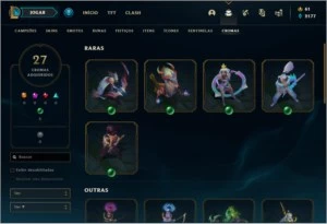 Conta lol, lv 342, 308 skins - League of Legends
