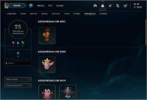 Conta lol, lv 342, 308 skins - League of Legends