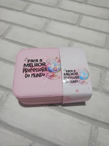Kit Ecobag e Porta-Joias Personalizado para Professora - Artesanato e Personalizados