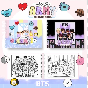 Livro para colorir BTS ARMY