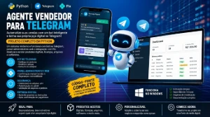 Agente de Vendas Telegram em Python Código-Fonte Painel Web - Sites, Lojas e Sistemas Prontos Sites e Scripts