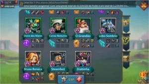 Conta lords mobile 204M t4 liberada