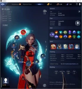 MAGE LVL 80 POWER SCORE 97k TOP 57 do servidor! - MIR4