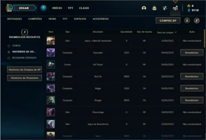 Conta Platina 4 com 35 Champs e 6 Skins - League of Legends LOL