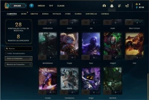 Conta Platina 4 com 35 Champs e 6 Skins - League of Legends LOL