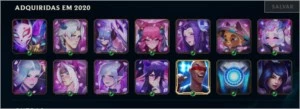 unraked lv 49, 6skin,714 ess laranjas,1 bau, 2 frag de chave - League of Legends LOL