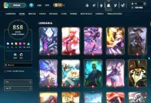 Conta de league of legends com 850 skins no Prata LOL