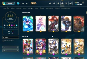 Conta de league of legends com 850 skins no Prata LOL