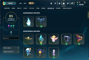 Conta de league of legends com 850 skins no Prata LOL