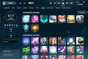 Conta de league of legends com 850 skins no Prata LOL