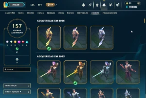 Conta de league of legends com 850 skins no Prata LOL