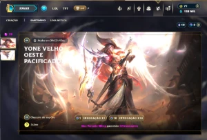 Conta de league of legends com 850 skins no Prata LOL