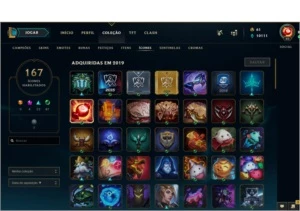CONTA RARA 255 SKins unico dono - League of Legends LOL