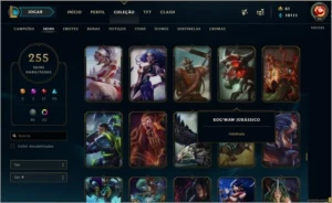 CONTA RARA 255 SKins unico dono - League of Legends LOL