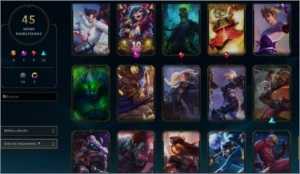 Conta LoL 89 Campeões 45 Skins - League of Legends