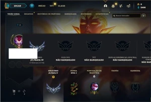 Conta prata 4 com 29 Champs e 5 Skins + 1 Fragmento - League of Legends LOL