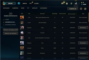 Conta prata 4 com 29 Champs e 5 Skins + 1 Fragmento - League of Legends LOL