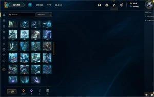 Conta Lv 358 com 315 skins/111 Cromas - League of Legends LOL