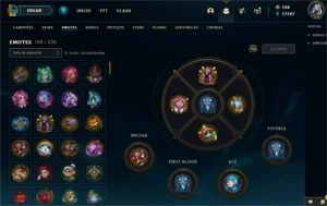 Conta Lv 358 com 315 skins/111 Cromas - League of Legends LOL