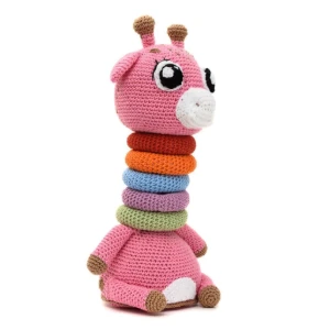 Girafa brinquedo educativo em amigurumi - Artesanato e Personalizados