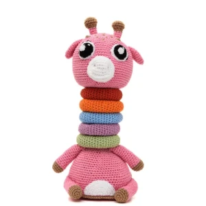 Girafa brinquedo educativo em amigurumi - Artesanato e Personalizados