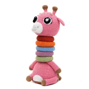 Girafa brinquedo educativo em amigurumi - Artesanato e Personalizados