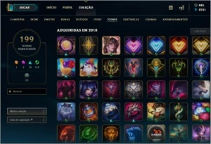 Conta diamond 3, 350+ skins - League of Legends LOL