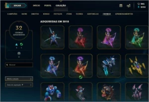 Conta diamond 3, 350+ skins - League of Legends LOL