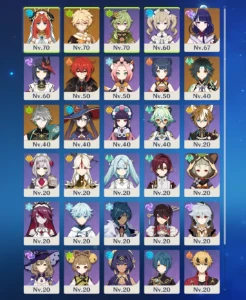 AR 42 - Nilou, Raiden, Alhaitham, Xiao e Catalisador 5 ⭐ - Genshin Impact