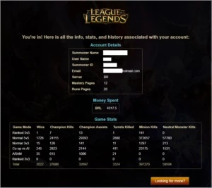 Vendo conta borda Diamante Season 5 - League of Legends LOL