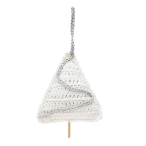 Enfeite Arvore de Natal Off White em Amigurumi - Artesanato e Personalizados