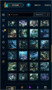 conta d3 20 skins - 44 fragmentos skins - League of Legends LOL