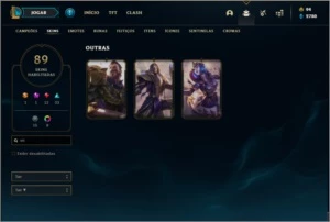 Conta platina 2 com 400k de yasuo, 94 champs e 89 skins - League of Legends LOL