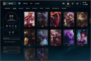 Conta platina 2 com 400k de yasuo, 94 champs e 89 skins - League of Legends LOL